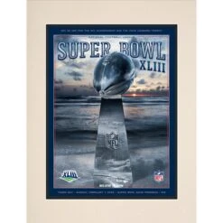 2009 Steelers Vs Cardinals 10.5" X 14" Matted Super Bowl XLIII Program
