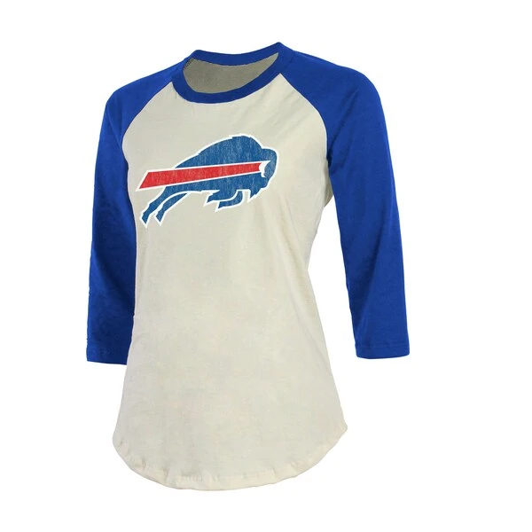 Women's Fanatics Branded Josh Allen Cream/Royal Buffalo Bills Player Raglan Name & Number Fitted 3/4-Sleeve T-Shirt 4 Women's Fanatics Branded Josh Allen Cream/Royal Buffalo Bills Player Raglan Name & Number Fitted 3/4-Sleeve T-Shirt - Image 2