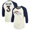 Men's Majestic Threads Russell Wilson Cream/Navy Denver Broncos Name & Number Raglan 3/4 Sleeve T-Shirt -Riddel Shop 4 sleeve t shirt pi4791000 altimages ff 4791793 f03cc132e162cd64bb83alt1 full