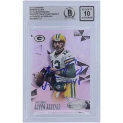 Aaron Rodgers Green Bay Packers Autographed 2015 Panini Certified Mirror Silver #21 #354/499 Beckett Fanatics Witnessed Authenticated 10 Card With "SB XLV MVP" Inscription
