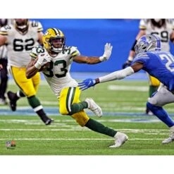 Aaron Jones Green Bay Packers Unsigned Stiff-Arm Photograph