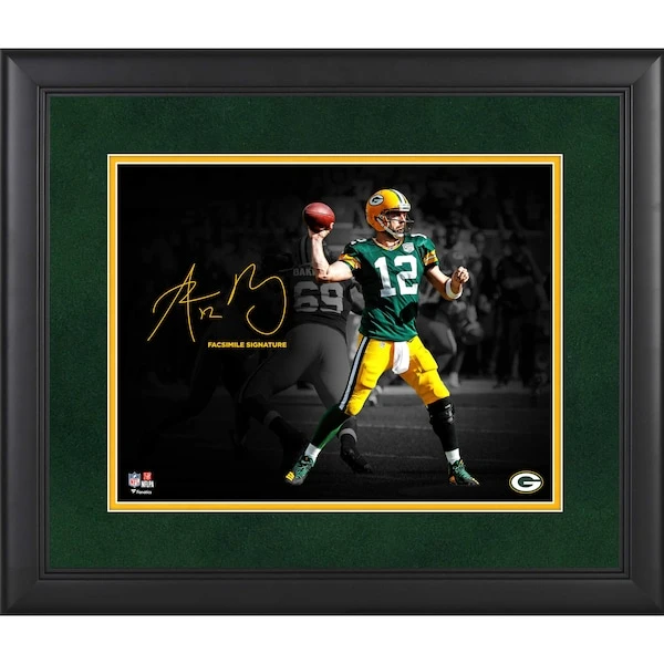 Aaron Rodgers Green Bay Packers Framed 11" X 14" Spotlight Photograph - Facsimile Signature 3 Aaron Rodgers Green Bay Packers Framed 11" X 14" Spotlight Photograph - Facsimile Signature