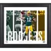 Aaron Rodgers Green Bay Packers Framed 15'' X 17'' Player Panel Collage -Riddel Shop aaron rodgers green bay packers framed 15 x 17 player panel collage pi3272000 ff 3272583 full