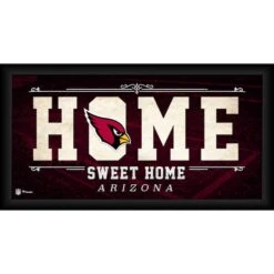 Arizona Cardinals Framed 10" X 20" Home Sweet Home Collage