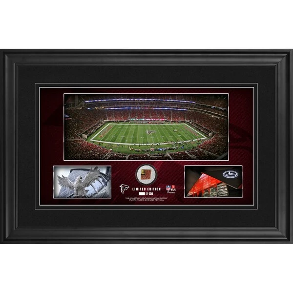 Atlanta Falcons Framed 10" X 18" Stadium Panoramic Collage With Game-Used Football - Limited Edition Of 500 3 Atlanta Falcons Framed 10" X 18" Stadium Panoramic Collage With Game-Used Football - Limited Edition Of 500