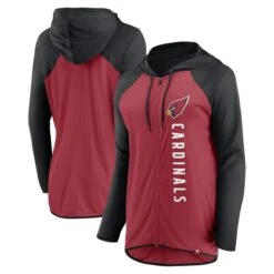 Women's Fanatics Branded Cardinal/Black Arizona Cardinals Forever Fan Full-Zip Hoodie