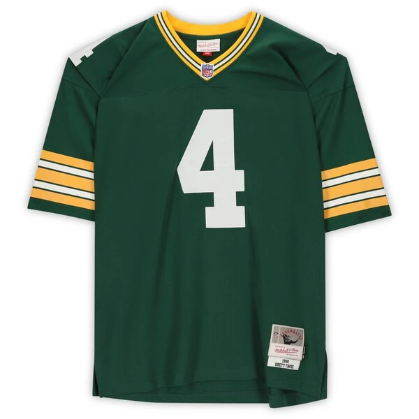 Brett Favre Green Bay Packers Autographed Green Mitchell & Ness Replica Jersey With "95 96 97 MVP" Inscription 5 Brett Favre Green Bay Packers Autographed Green Mitchell & Ness Replica Jersey With "95 96 97 MVP" Inscription - Image 3