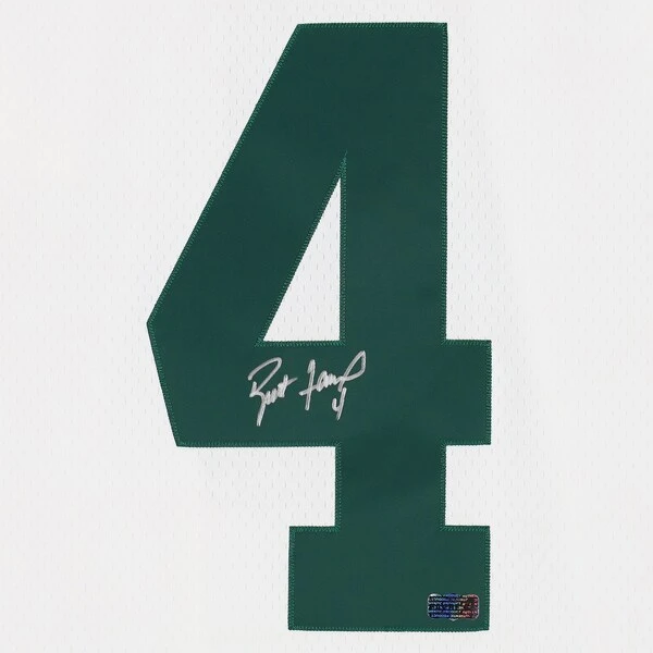 Brett Favre White Green Bay Packers Autographed Mitchell & Ness Replica Jersey 6 Brett Favre White Green Bay Packers Autographed Mitchell & Ness Replica Jersey - Image 4