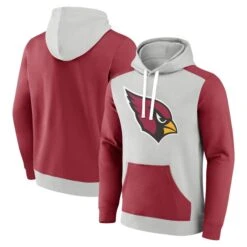 Men's Fanatics Branded Silver/Cardinal Arizona Cardinals Big & Tall Team Fleece Pullover Hoodie