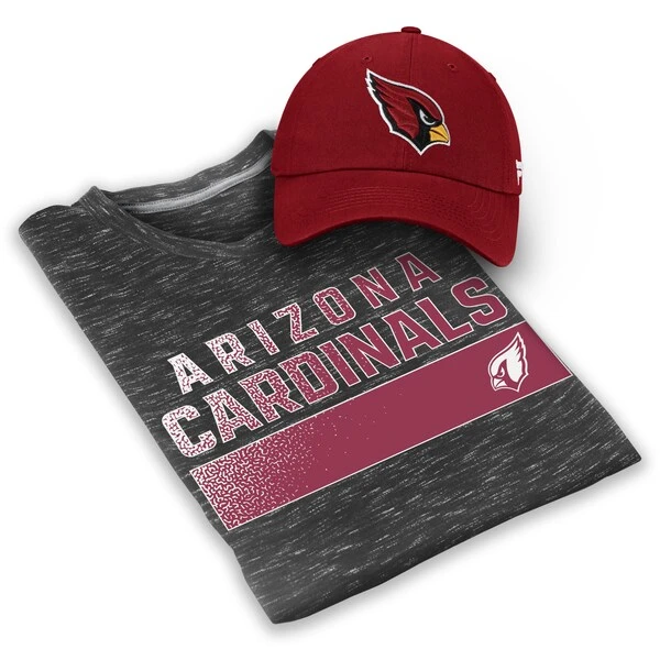Men's Fanatics Branded Heathered Gray/Cardinal Arizona Cardinals T-Shirt & Adjustable Hat Set 3 Men's Fanatics Branded Heathered Gray/Cardinal Arizona Cardinals T-Shirt & Adjustable Hat Set