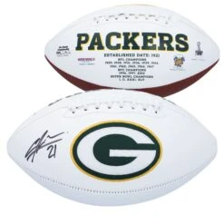 Charles Woodson Green Bay Packers Autographed Jarden White Panel Football