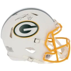 Charles Woodson Green Bay Packers Autographed Riddell Flat White Alternate Speed Authentic Helmet