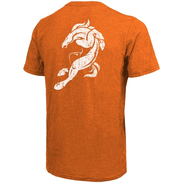 Denver Broncos Majestic Threads Tri-Blend Pocket T-Shirt - Orange 4 Denver Broncos Majestic Threads Tri-Blend Pocket T-Shirt - Orange - Image 3