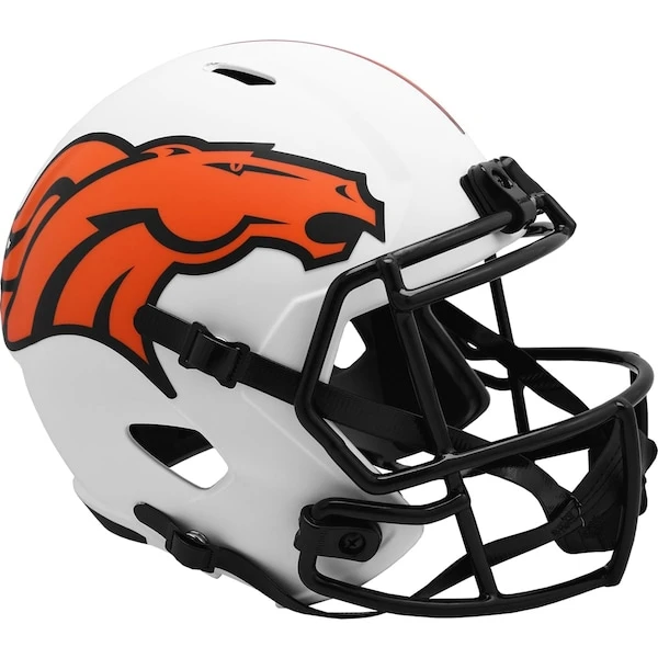 Denver Broncos Riddell LUNAR Alternate Revolution Speed Display Replica Football Helmet 3 Denver Broncos Riddell LUNAR Alternate Revolution Speed Display Replica Football Helmet