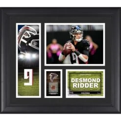 Desmond Ridder Atlanta Falcons Framed 15" X 17" Player Collage With A Piece Of Game-Used Ball