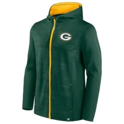 Men's Fanatics Branded Green/Gold Green Bay Packers Ball Carrier Full-Zip Hoodie -Riddel Shop gold green bay packers ball carrier full zip hoodie pi4513000 altimages ff 4513970 bc009388539f2b2c13d1alt2 full