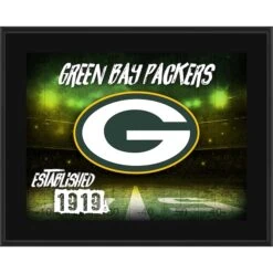 Green Bay Packers 10.5" X 13" Sublimated Horizontal Team Logo Plaque