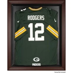 Green Bay Packers Brown Framed Logo Jersey Display Case
