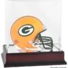 Green Bay Packers Mahogany Logo Mini Helmet Display Case -Riddel Shop green bay packers mahogany logo mini helmet display case pi1577000 ff 1577741 full