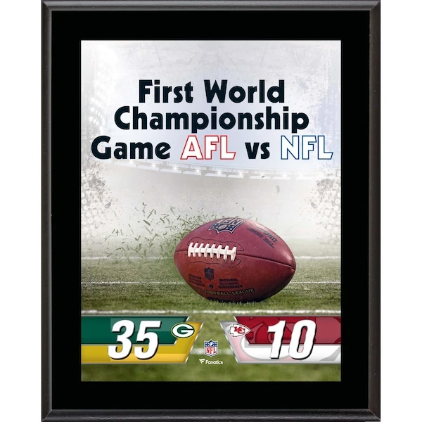 Green Bay Packers Vs. Kansas City Chiefs Super Bowl I 10.5" X 13" Sublimated Plaque 3 Green Bay Packers Vs. Kansas City Chiefs Super Bowl I 10.5" X 13" Sublimated Plaque