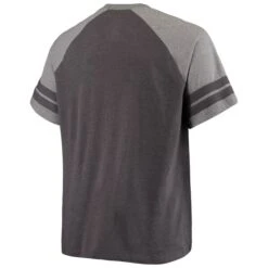 Men's Fanatics Branded Charcoal/Heathered Gray Arizona Cardinals Big & Tall Two-Stripe Tri-Blend Raglan T-Shirt -Riddel Shop heathered gray arizona cardinals big and tall two stripe tri blend raglan t shirt pi3858000 altimages ff 3858965 6524ddd4cb4790f72e9dalt3 full