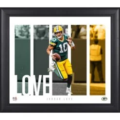 Jordan Love Green Bay Packers Framed 15" X 17" Player Panel Collage