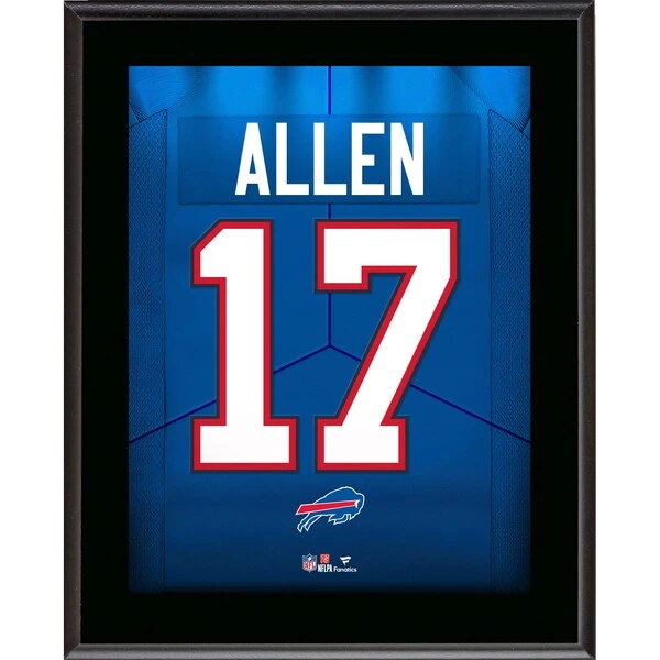 Josh Allen Buffalo Bills 10.5" X 13" Jersey Number Sublimated Player Plaque 3 Josh Allen Buffalo Bills 10.5" X 13" Jersey Number Sublimated Player Plaque