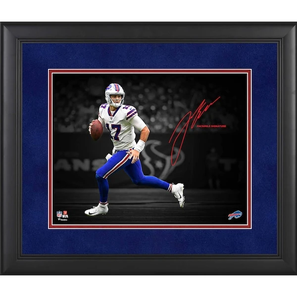 Josh Allen Buffalo Bills Framed 11" X 14" Spotlight Photograph - Facsimile Signature 3 Josh Allen Buffalo Bills Framed 11" X 14" Spotlight Photograph - Facsimile Signature