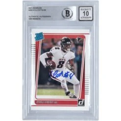 Kyle Pitts Atlanta Falcons Autographed 2021 Panini Donruss #260 BAS Authenticated 10 Rookie Card
