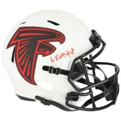 Kyle Pitts Atlanta Falcons Autographed Riddell Lunar Eclipse Alternate Speed Replica Helmet