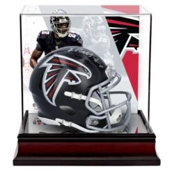 Kyle Pitts Atlanta Falcons Autographed Riddell Speed Mini Helmet With Deluxe Mini Helmet Case