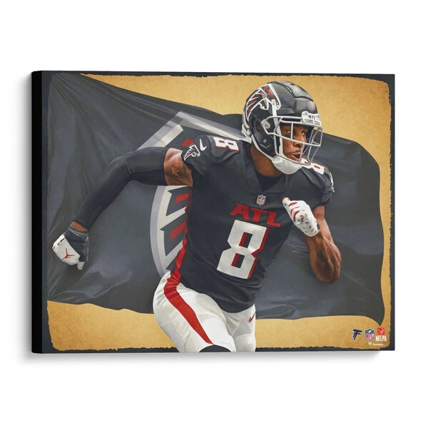 Kyle Pitts Atlanta Falcons Stretched 20" X 24" Canvas Giclee Print - Designed By Artist Brian Konnick 3 Kyle Pitts Atlanta Falcons Stretched 20" X 24" Canvas Giclee Print - Designed By Artist Brian Konnick