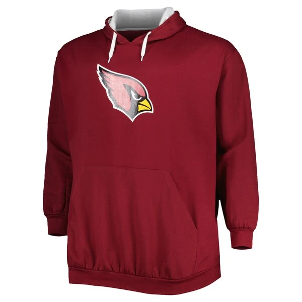 Men's Cardinal Arizona Cardinals Big & Tall Logo Pullover Hoodie 4 Men's Cardinal Arizona Cardinals Big & Tall Logo Pullover Hoodie - Image 2
