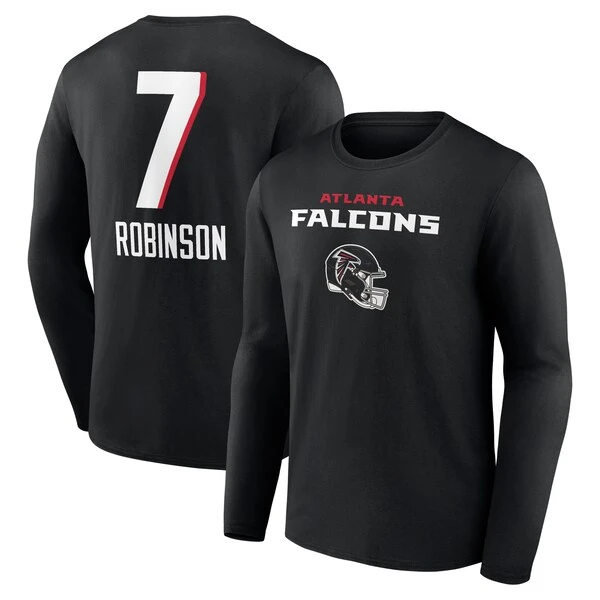 Men's Fanatics Branded Bijan Robinson Black Atlanta Falcons Team Wordmark Name & Number Long Sleeve T-Shirt 3 Men's Fanatics Branded Bijan Robinson Black Atlanta Falcons Team Wordmark Name & Number Long Sleeve T-Shirt