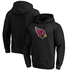 Men's Fanatics Branded Black Arizona Cardinals Primary Logo Fitted Pullover Hoodie