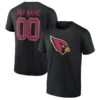 Men's Fanatics Branded Black Arizona Cardinals Team Authentic Personalized Name & Number T-Shirt