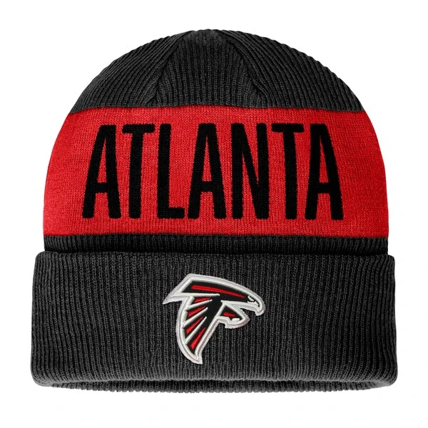 Men's Fanatics Branded Black Atlanta Falcons Fundamentals Cuffed Knit Hat 3 Men's Fanatics Branded Black Atlanta Falcons Fundamentals Cuffed Knit Hat