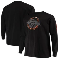 Men's Fanatics Branded Black Denver Broncos Big & Tall Color Pop Long Sleeve T-Shirt