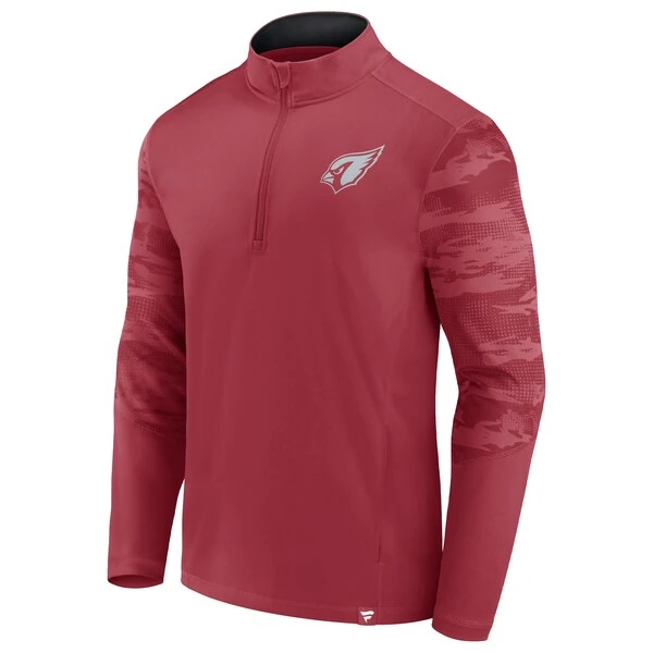 Men's Fanatics Branded Cardinal Arizona Cardinals Ringer Quarter-Zip Jacket 4 Men's Fanatics Branded Cardinal Arizona Cardinals Ringer Quarter-Zip Jacket - Image 2