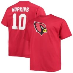Men's Fanatics Branded DeAndre Hopkins Cardinal Arizona Cardinals Big & Tall Player Name & Number T-Shirt