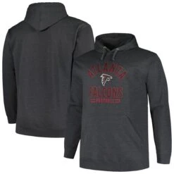 Men's Fanatics Branded Heather Charcoal Atlanta Falcons Big & Tall Pullover Hoodie