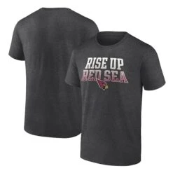 Men's Fanatics Branded Heathered Charcoal Arizona Cardinals Big & Tall Rise Up Red Sea Statement T-Shirt
