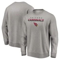 Men's Fanatics Branded Heathered Gray Arizona Cardinals Block Party Pullover Sweatshirt