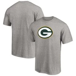 Men's Fanatics Branded Heathered Gray Green Bay Packers Primary Logo T-Shirt