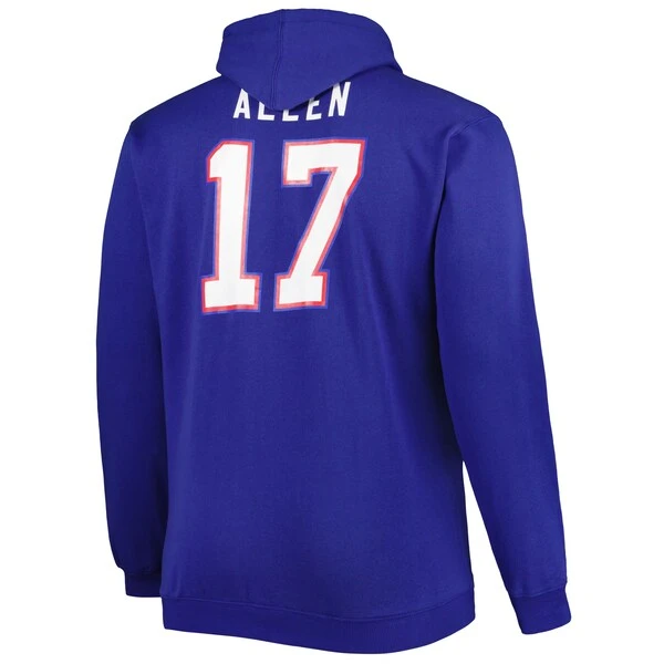 Men's Fanatics Branded Josh Allen Royal Buffalo Bills Big & Tall Fleece Name & Number Pullover Hoodie 5 Men's Fanatics Branded Josh Allen Royal Buffalo Bills Big & Tall Fleece Name & Number Pullover Hoodie - Image 3