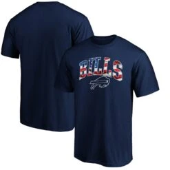 Men's Fanatics Branded Navy Buffalo Bills Banner Wave Logo T-Shirt