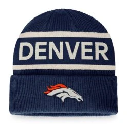 Men's Fanatics Branded Navy Denver Broncos Heritage Cuffed Knit Hat