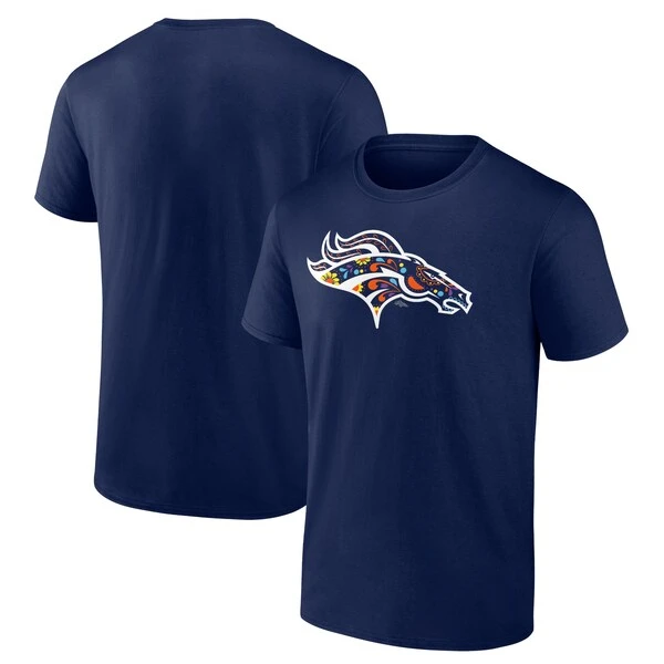 Men's Fanatics Branded Navy Denver Broncos ÑFL Por La Cultura Team Logo T-Shirt 3 Men's Fanatics Branded Navy Denver Broncos ÑFL Por La Cultura Team Logo T-Shirt