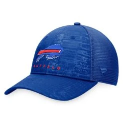 Men's Fanatics Branded Royal Buffalo Bills Defender Camo Trucker Adjustable Hat