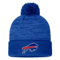 Men's Fanatics Branded Royal Buffalo Bills Defender Cuffed Knit Hat With Pom